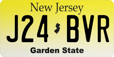 NJ license plate J24BVR