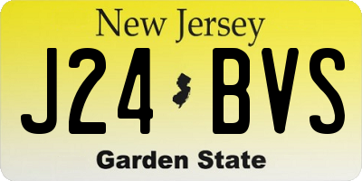 NJ license plate J24BVS