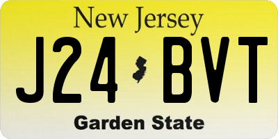 NJ license plate J24BVT