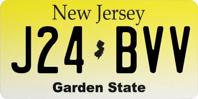 NJ license plate J24BVV