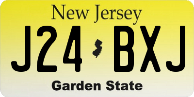 NJ license plate J24BXJ