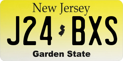 NJ license plate J24BXS