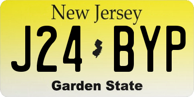 NJ license plate J24BYP