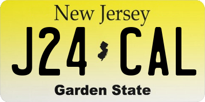 NJ license plate J24CAL