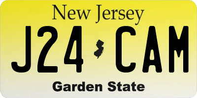 NJ license plate J24CAM