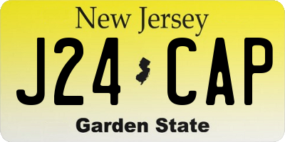 NJ license plate J24CAP