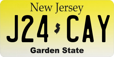 NJ license plate J24CAY