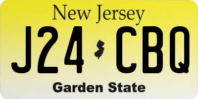 NJ license plate J24CBQ