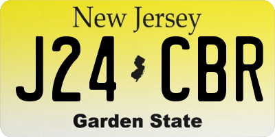 NJ license plate J24CBR