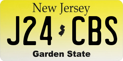 NJ license plate J24CBS