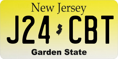 NJ license plate J24CBT