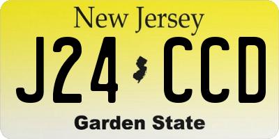 NJ license plate J24CCD