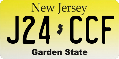 NJ license plate J24CCF