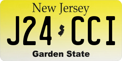 NJ license plate J24CCI