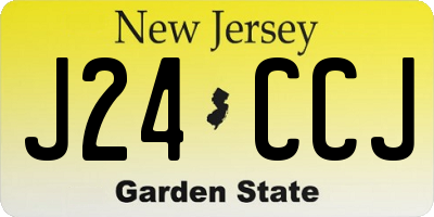 NJ license plate J24CCJ