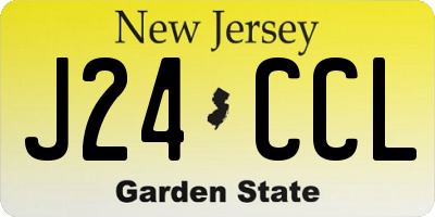 NJ license plate J24CCL