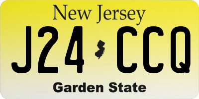 NJ license plate J24CCQ