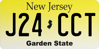 NJ license plate J24CCT