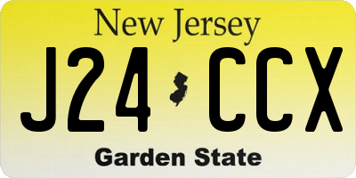 NJ license plate J24CCX