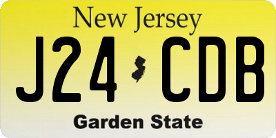 NJ license plate J24CDB