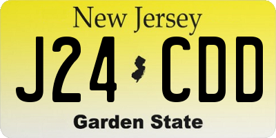 NJ license plate J24CDD