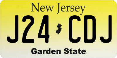 NJ license plate J24CDJ