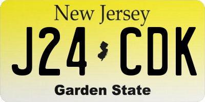 NJ license plate J24CDK