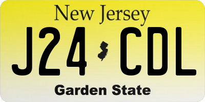 NJ license plate J24CDL