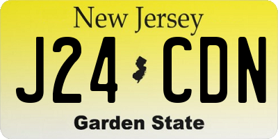 NJ license plate J24CDN