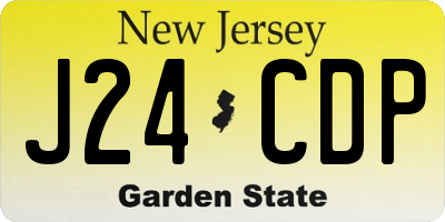NJ license plate J24CDP