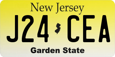 NJ license plate J24CEA