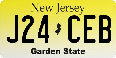NJ license plate J24CEB