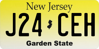 NJ license plate J24CEH