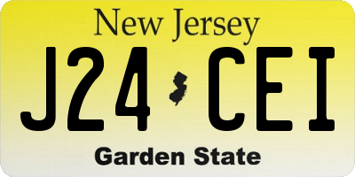NJ license plate J24CEI