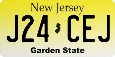 NJ license plate J24CEJ