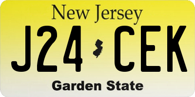 NJ license plate J24CEK