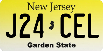 NJ license plate J24CEL