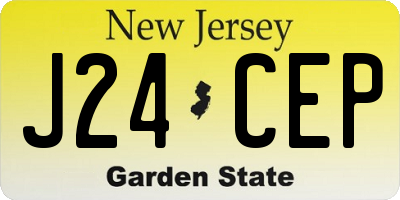 NJ license plate J24CEP