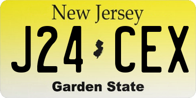 NJ license plate J24CEX
