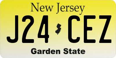 NJ license plate J24CEZ