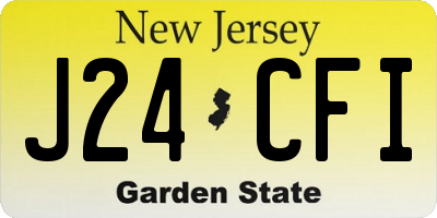 NJ license plate J24CFI