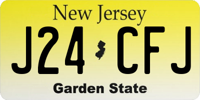 NJ license plate J24CFJ