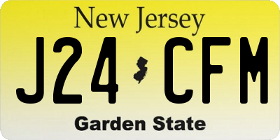 NJ license plate J24CFM