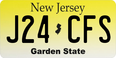 NJ license plate J24CFS