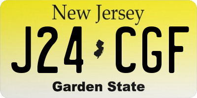 NJ license plate J24CGF
