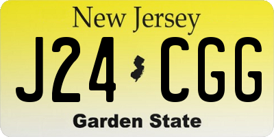 NJ license plate J24CGG