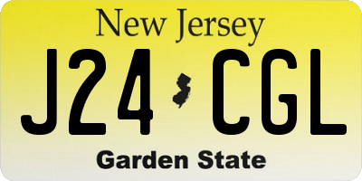NJ license plate J24CGL