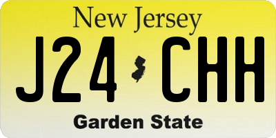 NJ license plate J24CHH