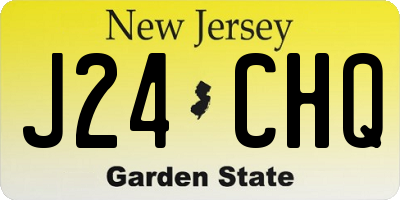 NJ license plate J24CHQ