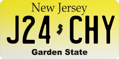 NJ license plate J24CHY